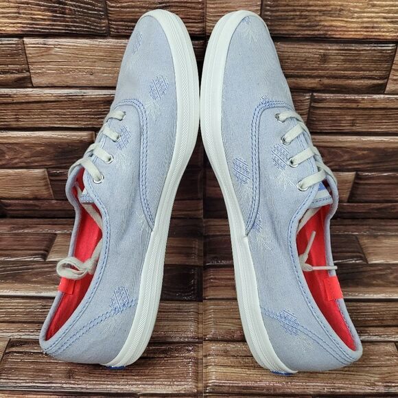 Keds Pineapple Embroidered Canvas Lace-Up Sneakers Size 8.5 - Picture 7 of 9